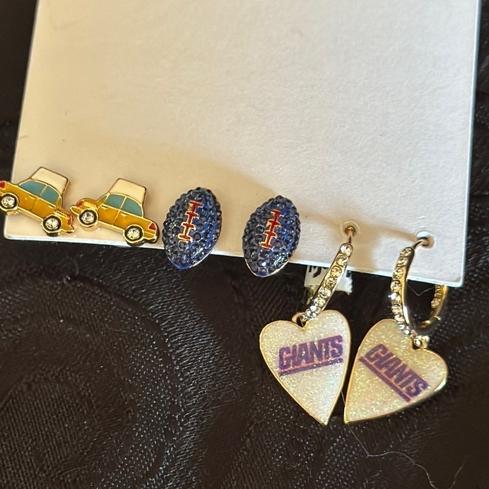 BaubleBar NFL Giants Earrings Set - Picture 3 of 4